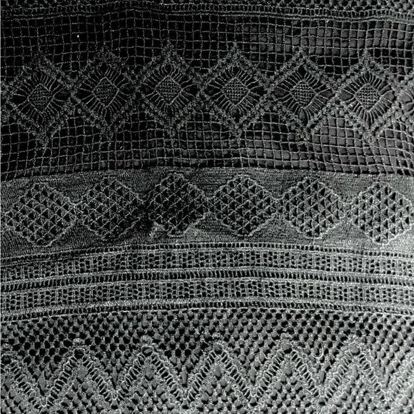 J Crew Factory Little Black Dress with Crochet Overlay - Picture 7 of 7